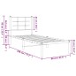 vidaXL Estructura de cama de metal con cabecero blanco 75x190 cm