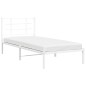 vidaXL Estructura de cama de metal con cabecero blanco 90x190 cm vidaXL Estructura de cama de metal con cabecero blanco 90x190 cm