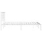 vidaXL Estructura de cama de metal con cabecero blanca 135x190 cm vidaXL Estructura de cama de metal con cabecero blanca 135x190 cm