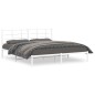 vidaXL Estructura de cama de metal con cabecero blanco 180x200 cm vidaXL Estructura de cama de metal con cabecero blanco 180x200 cm