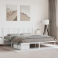vidaXL Estructura de cama de metal con cabecero blanco 180x200 cm vidaXL Estructura de cama de metal con cabecero blanco 180x200 cm