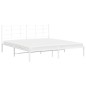 vidaXL Estructura de cama de metal con cabecero blanco 180x200 cm vidaXL Estructura de cama de metal con cabecero blanco 180x200 cm