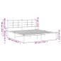 vidaXL Estructura de cama de metal con cabecero blanco 180x200 cm vidaXL Estructura de cama de metal con cabecero blanco 180x200 cm