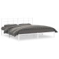 vidaXL Estructura de cama de metal con cabecero blanco 193x203 cm vidaXL Estructura de cama de metal con cabecero blanco 193x203 cm
