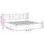 vidaXL Estructura de cama de metal con cabecero blanco 193x203 cm vidaXL Estructura de cama de metal con cabecero blanco 193x203 cm