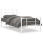 vidaXL Estructura cama metal con cabecero y pie cama blanca 90x200 cm vidaXL Estructura cama metal con cabecero y pie cama blanca 90x200 cm