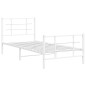 vidaXL Estructura cama metal con cabecero y pie cama blanca 90x200 cm vidaXL Estructura cama metal con cabecero y pie cama blanca 90x200 cm