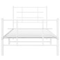 vidaXL Estructura cama metal con cabecero y pie cama blanca 90x200 cm vidaXL Estructura cama metal con cabecero y pie cama blanca 90x200 cm