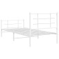 vidaXL Estructura cama metal con cabecero y pie cama blanca 90x200 cm vidaXL Estructura cama metal con cabecero y pie cama blanca 90x200 cm