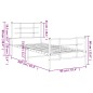 vidaXL Estructura cama metal con cabecero y pie cama blanca 90x200 cm vidaXL Estructura cama metal con cabecero y pie cama blanca 90x200 cm