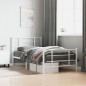 vidaXL Estructura cama metal con cabecero y pie cama blanca 100x200 cm vidaXL Estructura cama metal con cabecero y pie cama blanca 100x200 cm