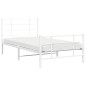 vidaXL Estructura cama metal con cabecero y pie cama blanca 100x200 cm vidaXL Estructura cama metal con cabecero y pie cama blanca 100x200 cm
