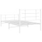 vidaXL Estructura cama metal con cabecero y pie cama blanca 100x200 cm vidaXL Estructura cama metal con cabecero y pie cama blanca 100x200 cm