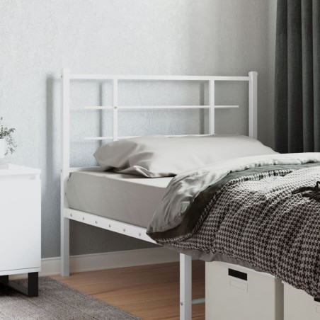 vidaXL Cabecero de metal blanco 107 cm