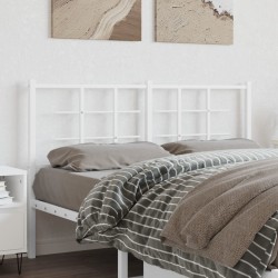 vidaXL Cabecero de metal blanco 135 cm