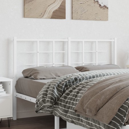 vidaXL Cabecero de metal blanco 135 cm
