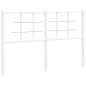 vidaXL Cabecero de metal blanco 135 cm vidaXL Cabecero de metal blanco 135 cm