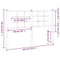 vidaXL Cabecero de metal blanco 135 cm vidaXL Cabecero de metal blanco 135 cm