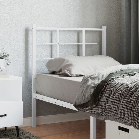 vidaXL Cabecero de metal blanco 80 cm