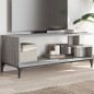 vidaXL Mueble de TV madera de ingeniería y acero roble 102x40x41 cm vidaXL Mueble de TV madera de ingeniería y acero roble 102x40x41 cm