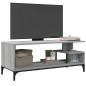 vidaXL Mueble de TV madera de ingeniería y acero roble 102x40x41 cm vidaXL Mueble de TV madera de ingeniería y acero roble 102x40x41 cm