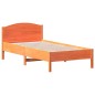 vidaXL Estructura cama con cabecero madera pino marrón cera 75x190 cm