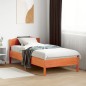 vidaXL Estructura cama con cabecero madera pino marrón cera 75x190 cm