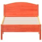 vidaXL Estructura cama con cabecero madera pino marrón cera 75x190 cm