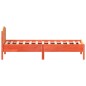 vidaXL Estructura cama con cabecero madera pino marrón cera 75x190 cm