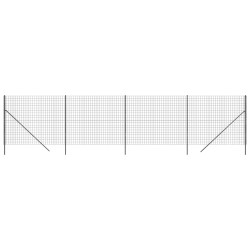 vidaXL Cerca de alambre de acero galvanizado gris antracita 2,2x10 m