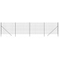 vidaXL Cerca de alambre de acero galvanizado gris antracita 2,2x10 m vidaXL Cerca de alambre de acero galvanizado gris antracita 2,2x10 m