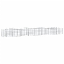 vidaXL Arriate de gaviones forma arco hierro galvanizado 400x50x50 cm