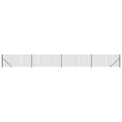 vidaXL Cerca de alambre con brida gris antracita 0,8x10 m