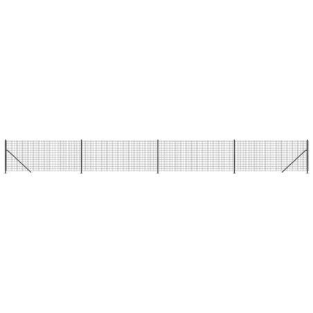vidaXL Cerca de alambre con brida gris antracita 0,8x10 m
