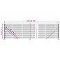 vidaXL Cerca de alambre con brida gris antracita 0,8x10 m vidaXL Cerca de alambre con brida gris antracita 0,8x10 m