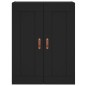 vidaXL Aparador alto madera contrachapada negro 69,5x34x180 cm vidaXL Aparador alto madera contrachapada negro 69,5x34x180 cm