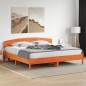 vidaXL Cabecero de cama madera maciza de pino marrón cera 200 cm vidaXL Cabecero de cama madera maciza de pino marrón cera 200 cm