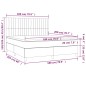 vidaXL Cama box spring colchón y LED terciopelo gris claro 180x200 cm vidaXL Cama box spring colchón y LED terciopelo gris claro 180x200 cm