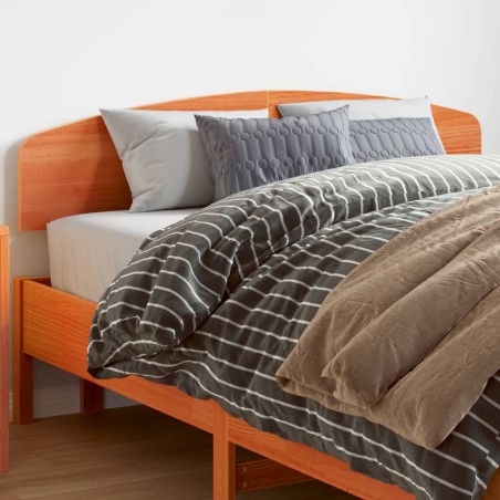 vidaXL Cabecero de cama madera maciza de pino marrón cera 140 cm