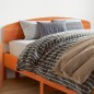 vidaXL Cabecero de cama madera maciza de pino marrón cera 140 cm