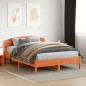 vidaXL Cabecero de cama madera maciza de pino marrón cera 140 cm