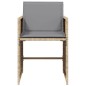 vidaXL Sillones jardín con cojines 4 uds ratán sintético beige mezcla