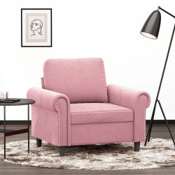 vidaXL Sillón de terciopelo rosa 60 cm