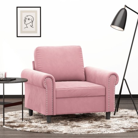 vidaXL Sillón de terciopelo rosa 60 cm