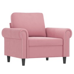 vidaXL Sillón de terciopelo rosa 60 cm