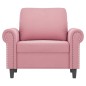 vidaXL Sillón de terciopelo rosa 60 cm vidaXL Sillón de terciopelo rosa 60 cm