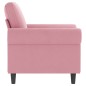 vidaXL Sillón de terciopelo rosa 60 cm vidaXL Sillón de terciopelo rosa 60 cm