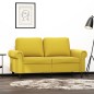 vidaXL Sofá de 2 plazas terciopelo amarillo 120 cm vidaXL Sofá de 2 plazas terciopelo amarillo 120 cm