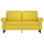 vidaXL Sofá de 2 plazas terciopelo amarillo 120 cm vidaXL Sofá de 2 plazas terciopelo amarillo 120 cm