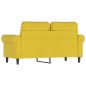 vidaXL Sofá de 2 plazas terciopelo amarillo 120 cm vidaXL Sofá de 2 plazas terciopelo amarillo 120 cm